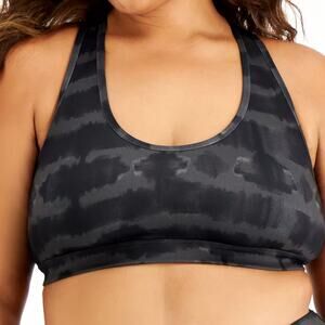 Ideology Women’s Black Tie Dye Sports Bra Plus Size 2X